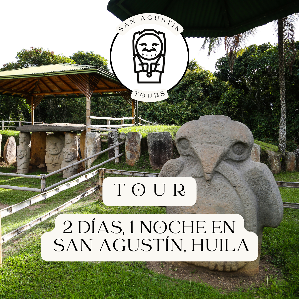 Tour 2 días, 1 noche en San Agustín, Huila